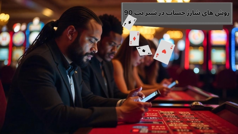 روش های شارژ حساب در شیر بت 90